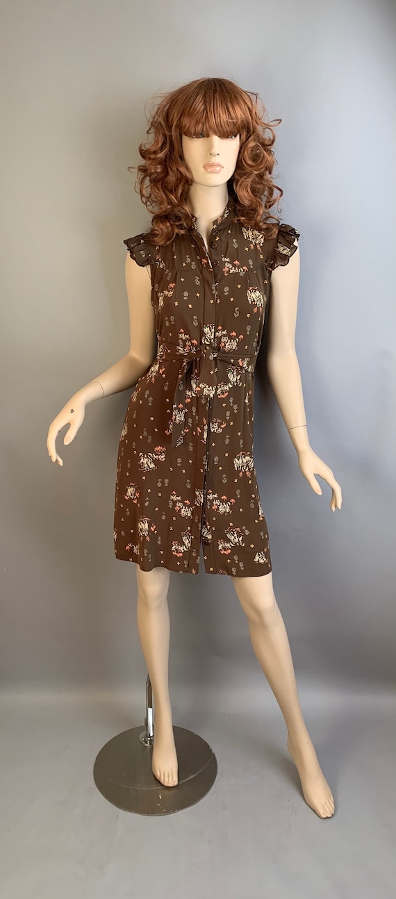 90s Silk Dress// Vintage 90s Dress// Vintage Print