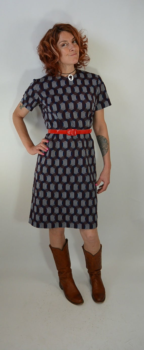 60s mod dress// Vintage 60s shift dress// Mod Mad… - image 1