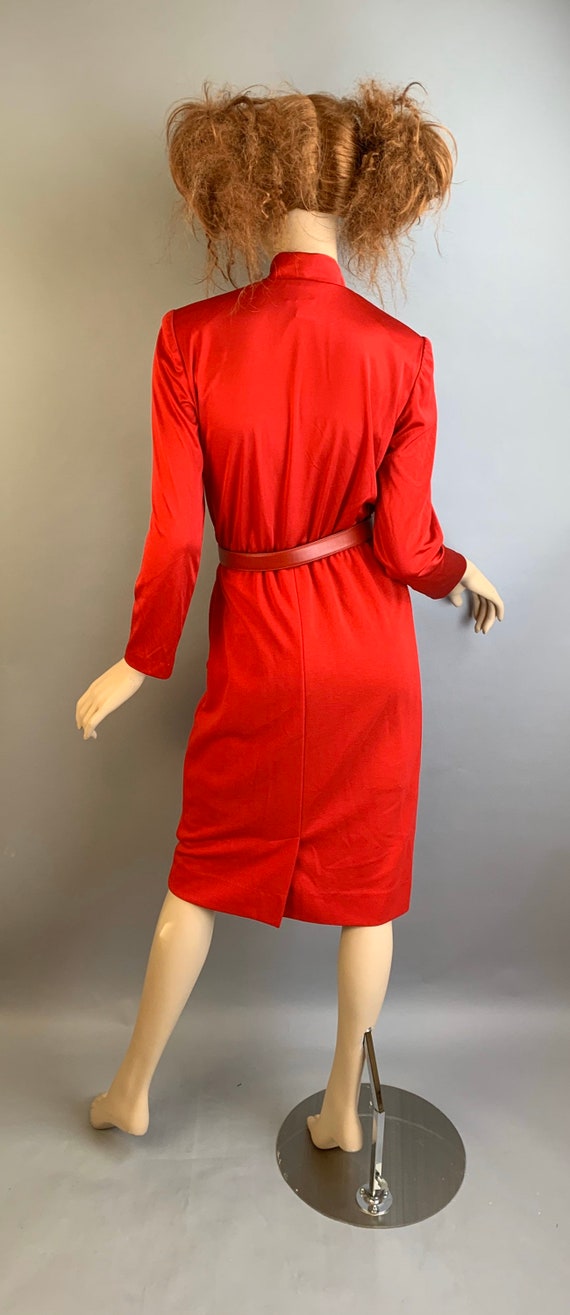 80s Red Dress// Red Hot Secretary Dress// Vintage… - image 4