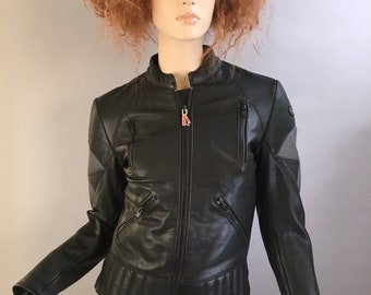 Vintage Hein Gericke Motorcycle Jacket// Vintage Black Leather Jacket/ Etches Leder Leather Motorcycle Jacket