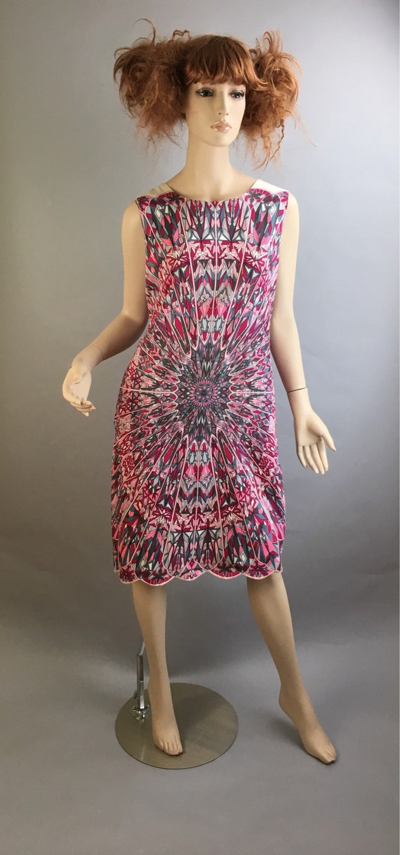 Psychedelic 60s Dress// Pucciesque Vintage Dress//