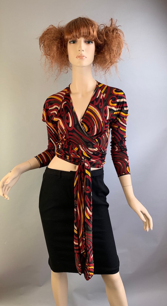 Vintage Missoni Blouse// Designer 70s Shirt// Wrap