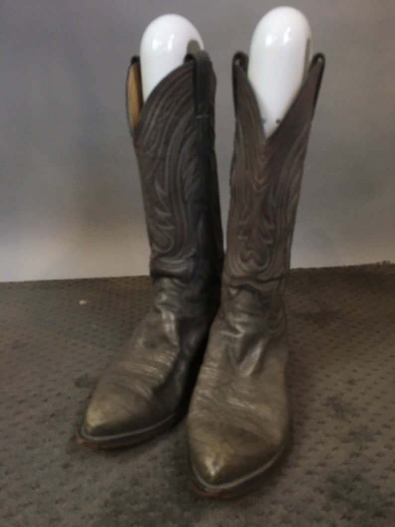 grey western boots