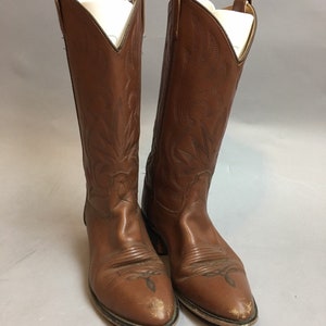 Vintage Cowboy Boots// Mens 7.5 or 8 Womens 10// 80s Leather Western Boots