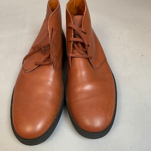Tods Mens Ankle Boots// Vintage Tods Chukka Boot// Brown Leather Boots
