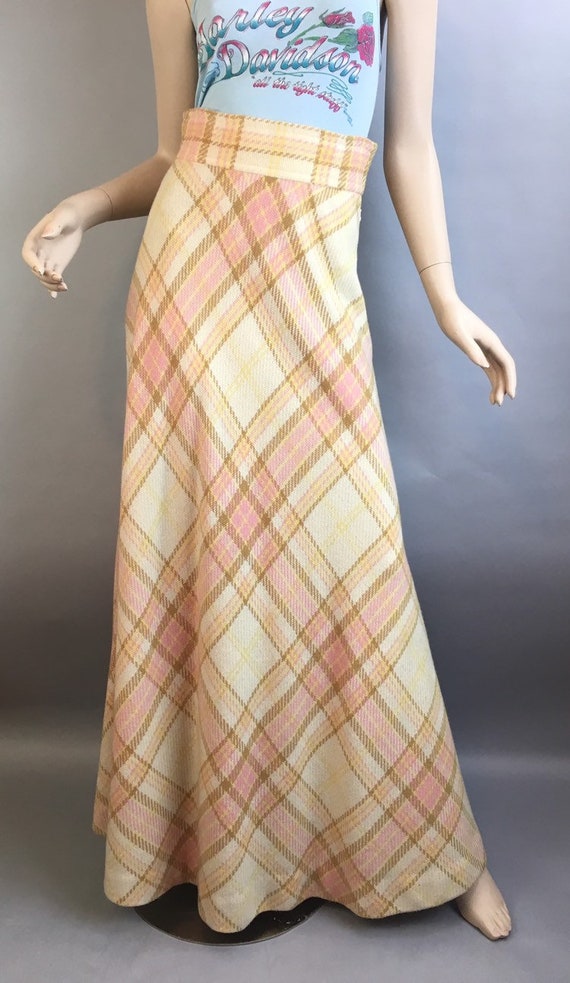 60s Wool Maxi Skirt// Floor Length Winter Skirt//