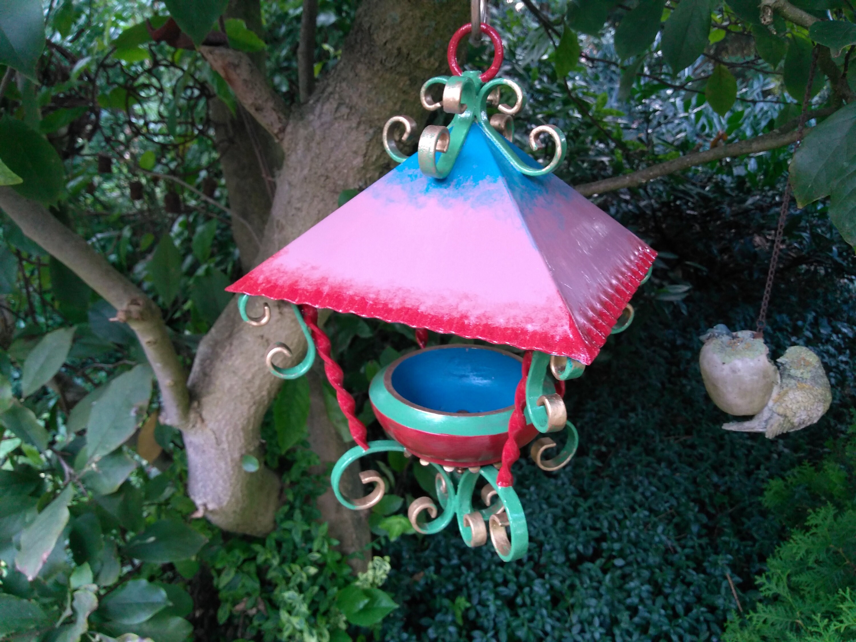 Wrought Iron Bird Feeder Etsy