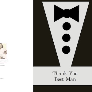 Dank u Best Man, Trouwdag, Vrienden, Wenskaarten, Speciale Dag, Dank u