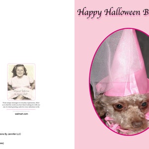 O cartão de aniversário da Princesa de Halloween foi escrito apenas para aquela pessoa especial Código H Halloween 3 Dog Princess.