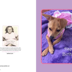 Cartão de feliz aniversário, cartão fofo, cartão de amigo de feliz aniversário animal, cachorro de feliz aniversário com cartão de felicitações de vestido rosa, cartão de aniversário, geral