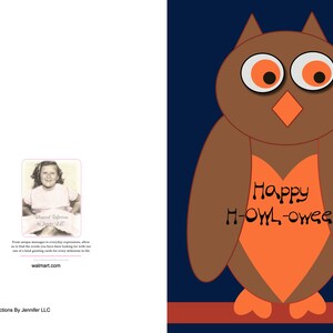 Happy H-OWL-oween es una tarjeta de felicitación hecha a mano y hecha a mano para compartir con esa persona especial Code H-Halloween 2 (Owl)