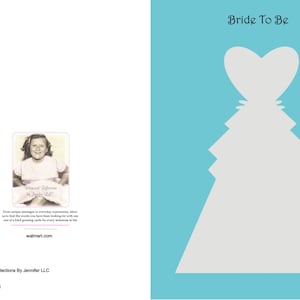 Sposa di matrimonio per essere biglietto d'auguri, biglietto di nozze, sposa per essere biglietto d'auguri, amico, occasione speciale, giorno speciale,