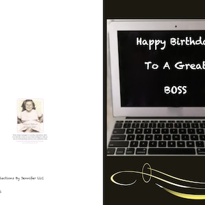 Tarjeta de cumpleaños feliz, jefe de cumpleaños feliz, cumpleaños general, tarjeta de cumpleaños de la computadora