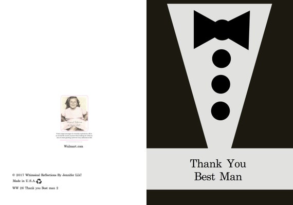 Merci Best Man Jour De Mariage Amis Cartes De Voeux Jour Etsy