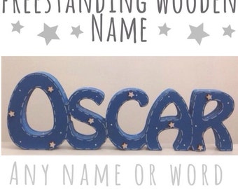Freestanding Wooden Name