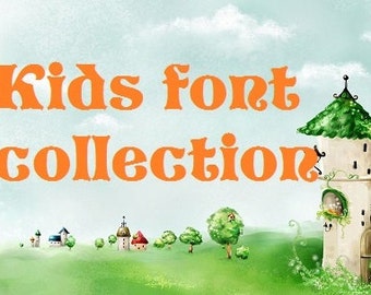 Kids Font Collection - Cross Stitch Pattern - Instant Download