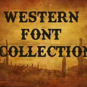 Western Font Collection -  Cross Stitch Pattern - Instant Download
