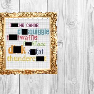 Creative Swear Words - Cross Stitch Pattern - Instant Download