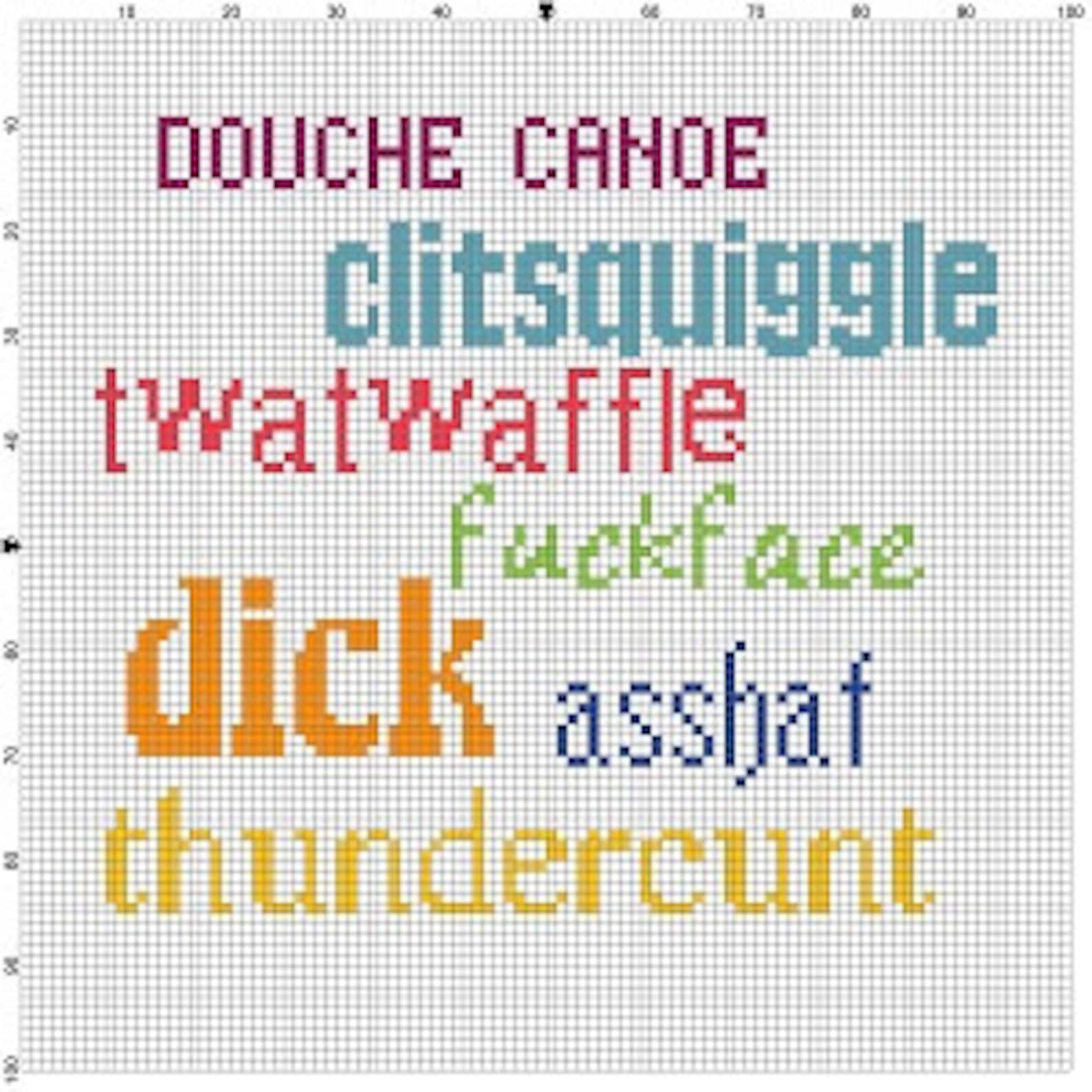 Creative Swear Words Cross Stitch Pattern Instant Download Etsy