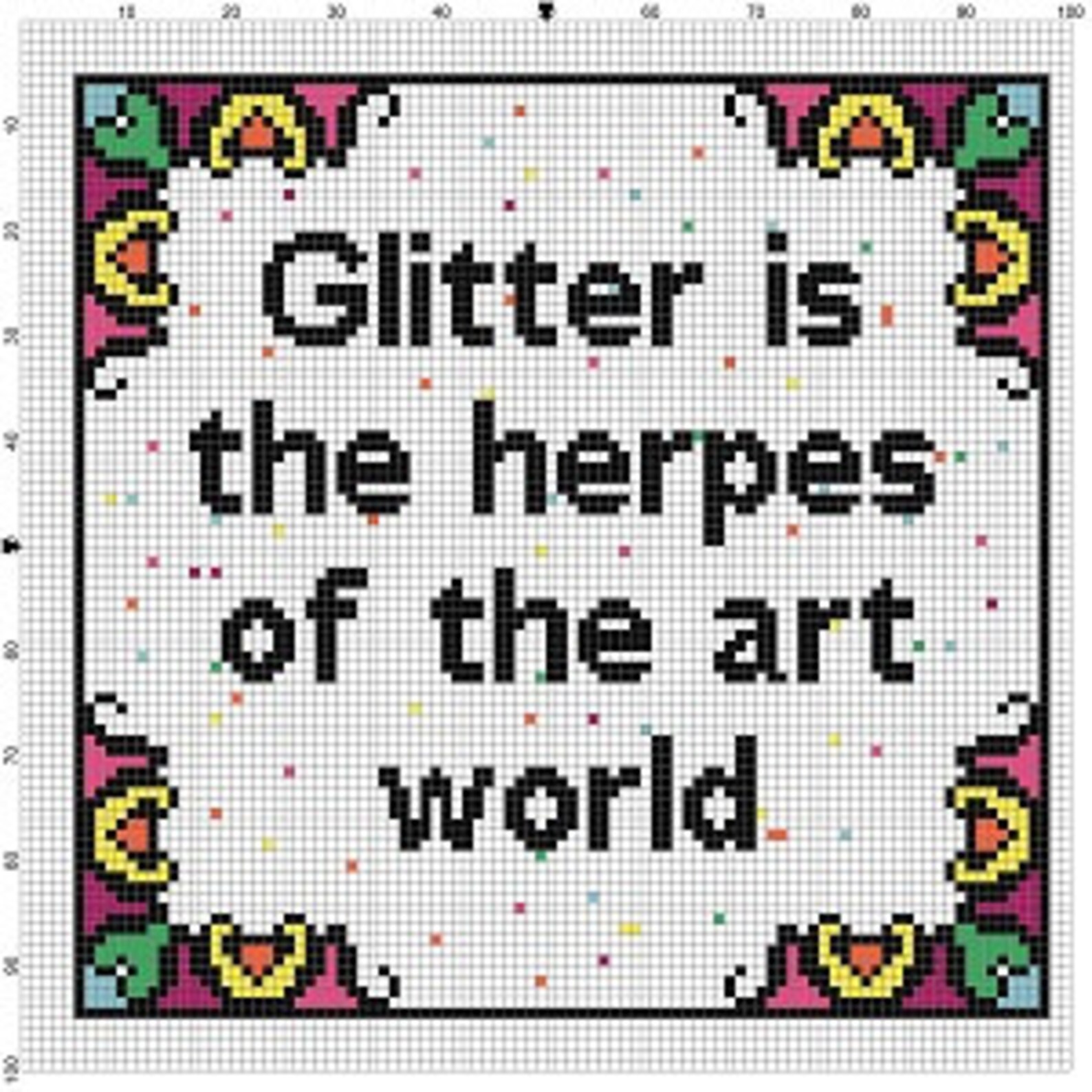 Glitter is the Herpes of the Art World Craft Room Decor Etsy