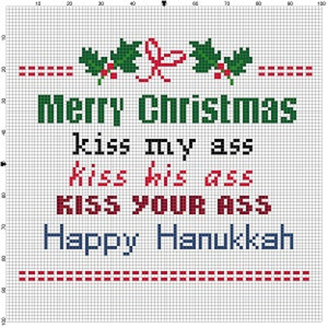 Merry Christmas Cross Stitch Pattern Instant Download | Etsy