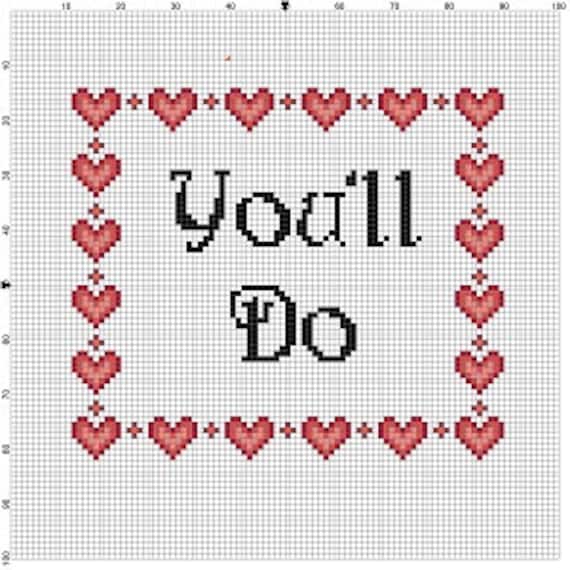 Naughty Valentine Love Cross Stitch Pattern Instant Download Booty Be Mine