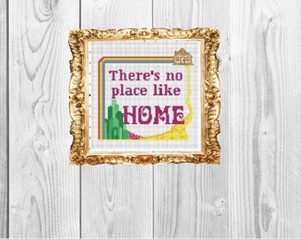 There's No Place Like Home Wizard of Oz Cross Stitch Pattern - Instant Download