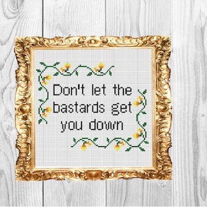 Don't Let the Bastards Get you down - Instant Download