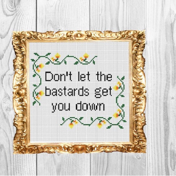 Don't Let the Bastards Get you down - Instant Download