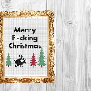 Merry F*cking Christmas - Cross Stitch Pattern - Instant Download