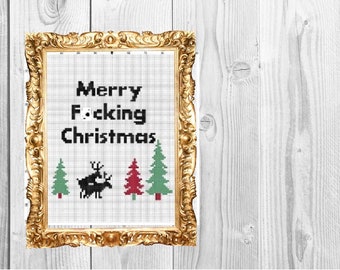 Merry F*cking Christmas - Cross Stitch Pattern - Instant Download