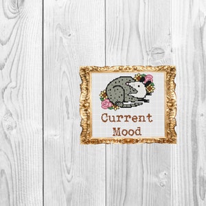Current Mood - Sassy Subversive Snarky Funny Cross Stitch Pattern - Instant Download
