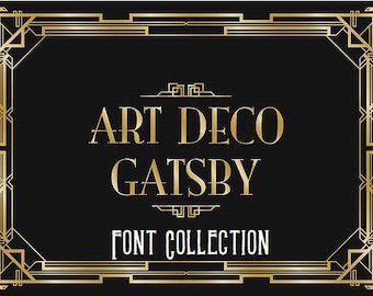 Kolekcja czcionek Art Deco Gatsby – wzór do haftu krzyżykowego – natychmiastowe pobranie