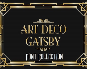 Art Deco Gatsby Font Collection -  Cross Stitch Pattern - Instant Download