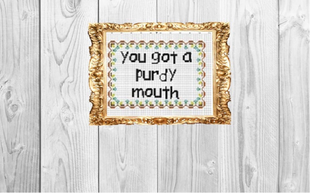 You Got a Purdy Mouth Deliverance Cross Stitch Pattern Instant Download