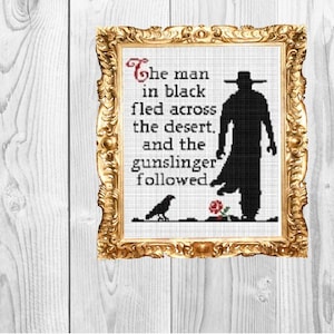 The Man in Black and the Gunslinger Cross Stitch Pattern - Instant Download