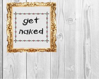 Get Naked - Cross Stitch Pattern - Instant Download
