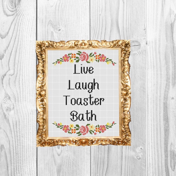 Live Laugh Toaster Bath- Instant Download