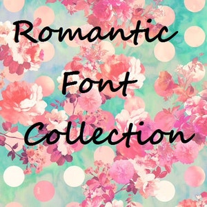 Romantic Font Collection - Cross Stitch Pattern - Instant Download