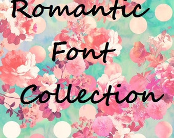 Romantische lettertypecollectie - Kruissteekpatroon - Direct downloaden