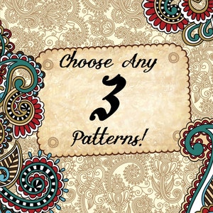 Choose any 3 Cross stitch patterns!