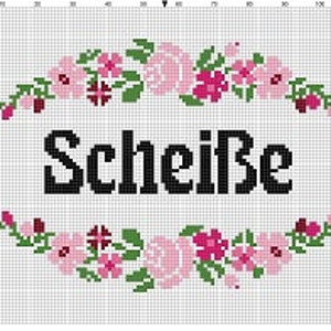 SCHIESSE  Cross Stitch Pattern - Instant Download