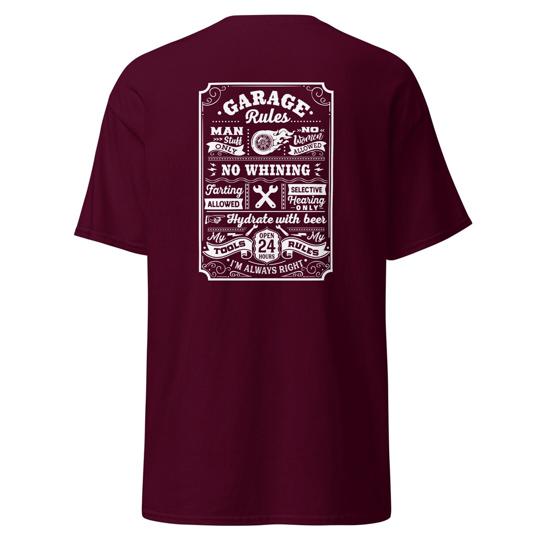 Guys Garage Rules Humor Cotton Shirt Local Arizona Etsy Shop Etsy guys-garage-rules-humor-cotton-shirt-local-arizona-etsy-shop-etsy