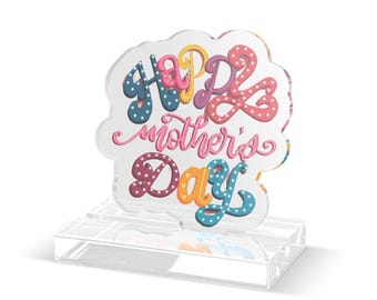 Soporte de exhibición de acrílico cortado a medida / Regalo para el Día de la Madre