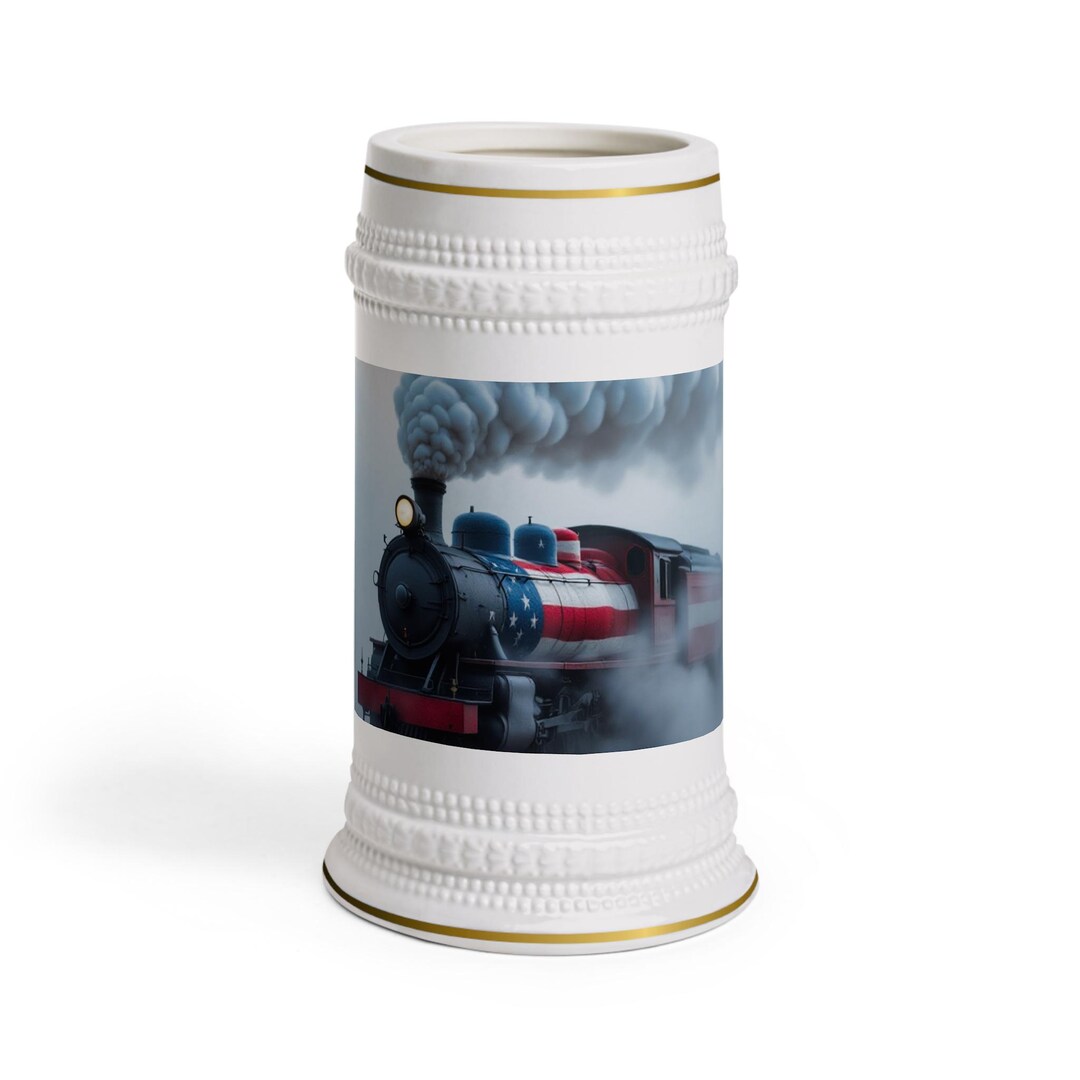 Ceramic Beer Stein Mug | Steam Train | Celebration, Birthday ...