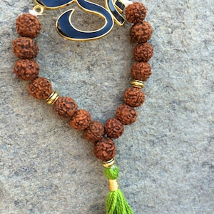 OM Rudraksha Mala Bracelet