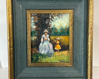 アーティスト、ローランドのサイン入りの美しいオリジナル木製