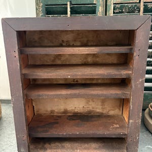 Butterfly Tints for silk, wool and cotton.  The original gold waterdyes general store wooden display with 5 shelves.