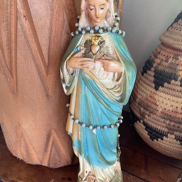 Vintage Mary Magdalene with sacred heart.