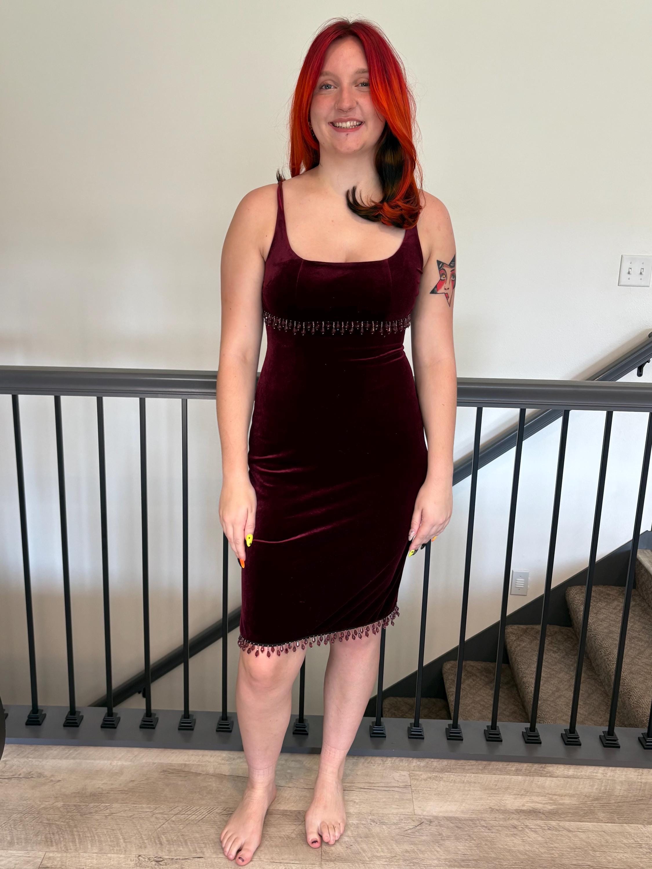 burgundy y2k satin asymmetrical sleeveless mini dress Color:Dusty Peony Shoulder Mini Dress silhouette:nye Wine Velvet Long Sleeve